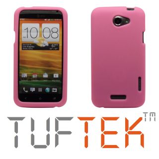 TUF Tek Pink Soft Rubber Silicone Gel Cover Case Skin at T HTC One x S720e