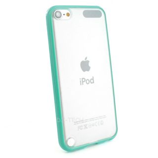 Teal Clear Hard Gel Hybrid TPU Candy Case Cover Apple iPod Touch 5 5g Accessory