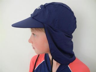 Child Kids Girls Boys Legionnaire Sun Hat Cap UV Sun Protection Size s M Navy
