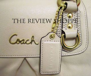 Coach 15447 Ashley Leather Large Satchel Convertible Bag Bone