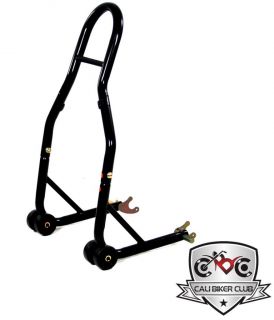 Front Rear Motorcycle Stands Black Wheel Lift Swing Arm Spool Stand