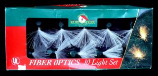 Vintage Fiber Optic Christmas Light Set Kurt s Adler 10 Light Set