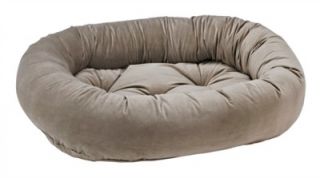 New Super Premium Microvelvet Gold Donut Pet Dog Cat Bed Designer Luxury