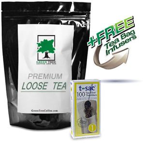 Green Tree Coffee Tea Green Sencha Decaf CO2 Loose Tea T Sac Tea Filter Bags