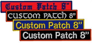 1 Custom Embroidered Bar Name Patch Motorcycle Biker Tag Badge Plate for Vest 8"