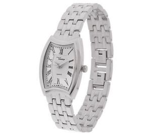  Steel by Design Stainless Steel Rectangular Case Panther Link Watch $250