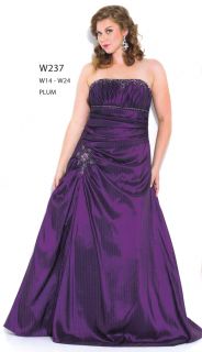 Plum Color Bridesmaids Homecoming Long Prom Formal Dress Ball Gown Plus 14W 24W