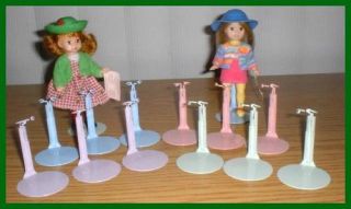 12 Rainbow Kaiser Doll Stands 5" McDonald's Madame Alexander Dolls