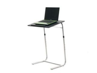 Steel Black Height Adjustable Folding Laptop Stand Table Desk Bed Tray Furniture