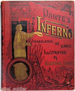Dante Inferno Divine Comedy Gustave Dore Antique Hell Devil Poetry Book Heaven