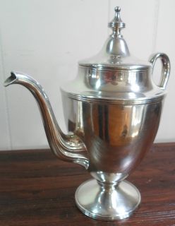 Vintage Art Deco Colonial Silver Co Quadruple Plate Tea Coffee Pot