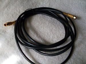 8 ft Radio Shack Black RG 6 Coaxial Cable Brass Plated Connectors