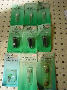 Radio Shack DIY Archer Lot Component Project Neon Lamps Green LEDs Lights