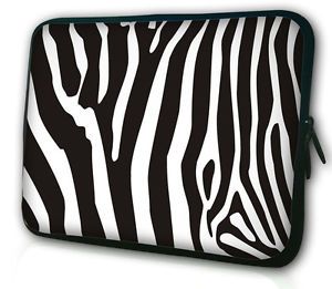 Zebra 15 inch 15 4"15 6" Laptop PC Computer Sleeve Bag Case Cover for Dell HP