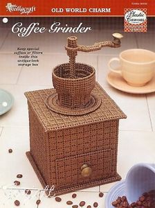 Coffee Grinder Filter Storage Box Plastic Canvas Pattern