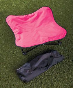 Pink Cushioned Folding Pet Cat Dog Bed Chair Travel Camping Outdoors Carry Case