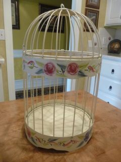 Shabby Hand Painted Decorative Metal Domed Bird Cage