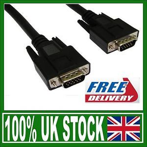 1M VGA Cable Male to Male Connection Connect Laptop PC to TV Plasma LCD LED