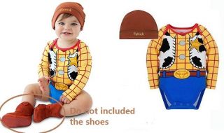 Baby Unisex Cartoon Character Costume Bodysuit Hat 2 Pcs Set 7 Style 9M 36M