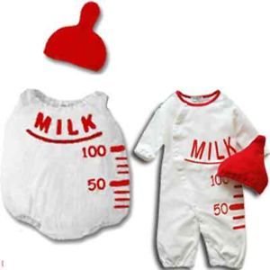 3 12M Baby Boy Girl Twins Milk Bottle Costume for Fun Dress Up Summer Party