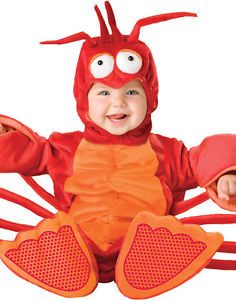 Infant Cute Red Lil Lobster Baby Outfit Animal Kids Halloween Costume s L