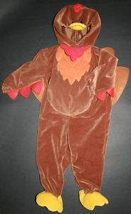 Adorable Miniwear Thanksgiving Turkey Costume Deluxe Plush Baby Toddler 12 18 MO