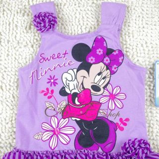 Girl Princess Minnie Mouse Fairy Summer Top Dress Tutu Party Costume Skirt 2 5Y