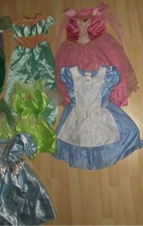 Large Lot Girls Disney Princess Dress Up Costume Lot Sz 4 6X Fairies Cinderella