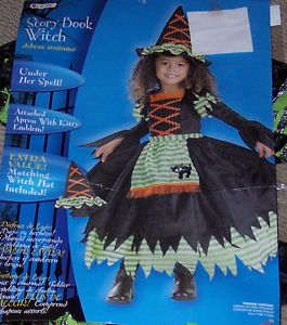 Story Book Witch Costume Toddler Girl 2T Cute Dress Up Pretend Hansel Gretel