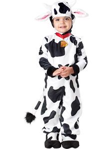 Mini Moo Cow Deluxe Animal Farm Toddler Kids Boys Girls Halloween Costume 4T