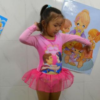 New Disney Snow White Girls Fairy Ballet Dance Loetard Costume Dress Tutu Sz3 7Y