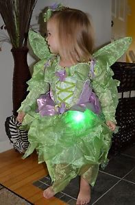 Spring Sprite Girls Halloween Costume Fairy Lights Up New Toddler 3 4