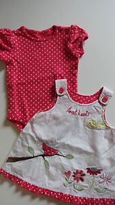 Message from The Heart by Sandra Magsamen Dress Outfit Set Baby Girl 6 9 Months