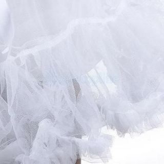 Adult Girls Fashion Tutu Skirt Layered Tulle Petticoat Crinoline Dress White