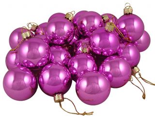 48 Shiny Bright Pink Glass Ball Christmas Ornaments 2"