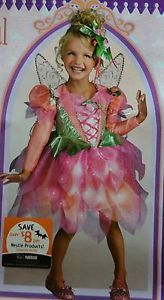 Halloween Costume Girls Light Up Pink Petal Fairy Princess New Toddler 3 4