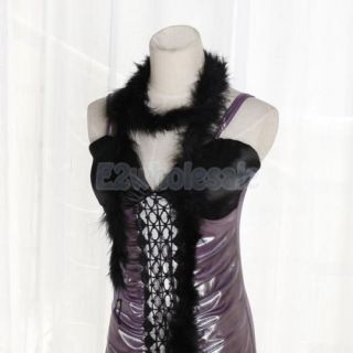 10x 6 Feet Length Marabou Feather Boa for Wedding Party Costume Ball Decor Black