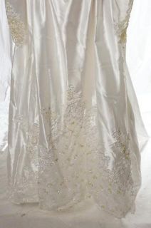 Vintage Alfred Angelo 80s Puffy Sleeve Wedding Dress Costume Down Sparkle Size 6