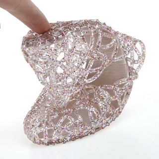New Soft Jelly Rubber Sandal Floral Bird's Nest Hollow Out Shoes Ballet Flat US9