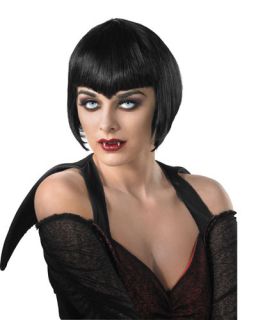 Black Womens Vampira Wig Halloween Costume Accessory