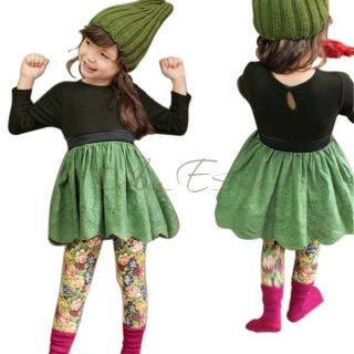 Fairy Girl Cute Long Sleeve Top Dress Princess Pageant Costume Clothes Sz 2 6 Y