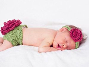 Cute Baby Infant Hand Knitted Flower Costume Photo Photography Prop Newborn L22