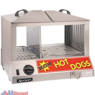 New Adcraft Hot Dog Steamer Cooker Commercial Bun Warmer Machine HDS1000W