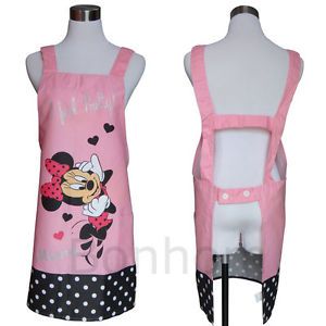 Lady's Kitchen Apron Minnie Mouse Pink Lovely Cooking Disney Design