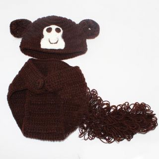 Newborn Baby Infant Aminal Knit Costume Photography Prop Crochet Beanie Hat Cap