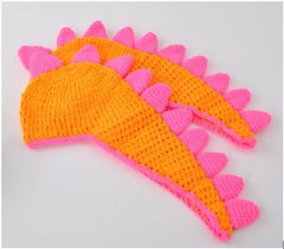 Popular Photography Hat Baby Costume Prop Dinosaur Crochet Knit Beanie Cap Gift