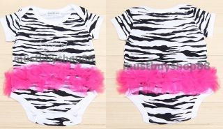 Baby Toddler Girl Animal Zebra Print Costume Tutu White One Pieces 3 18 Months