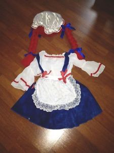 Fairytale Girls Rag Doll Raggedy Ann Young Child Halloween Costume Toddler s M