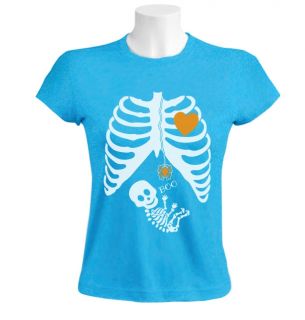 Pregnant Skeleton Halloween Costume Women T Shirt Boy Girl Baby Maternity Gift