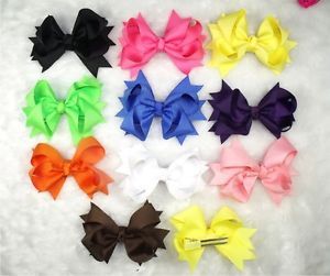 Wholesale Lot 10 Girl Baby Infant Costume Boutique 3 5" Hair Bows M10
